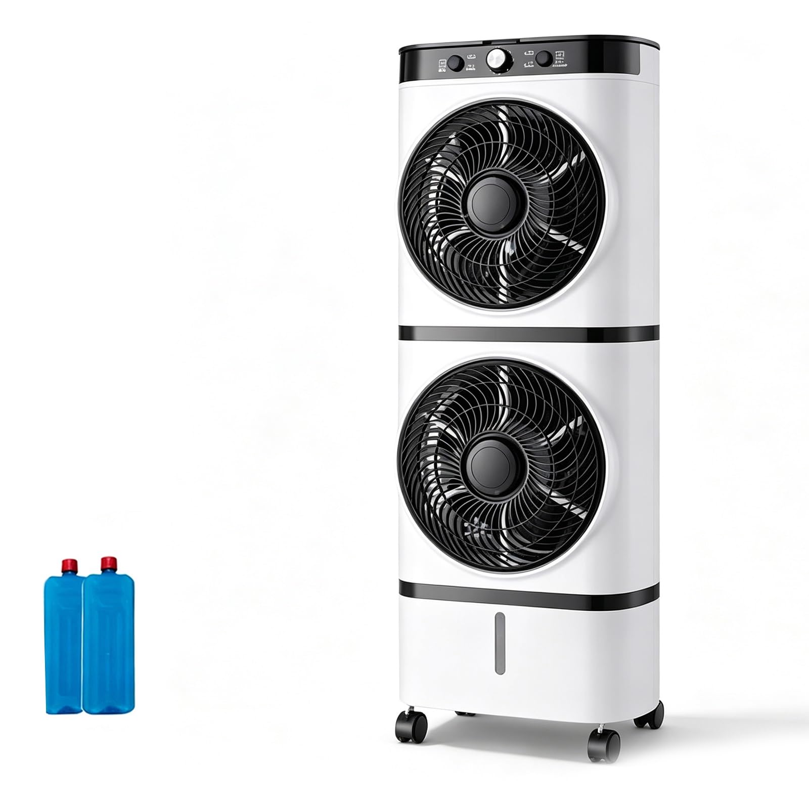 Portable Evaporative Air Cooler, Dual Turbine, 1.8Gal Tank, Swamp Cooler