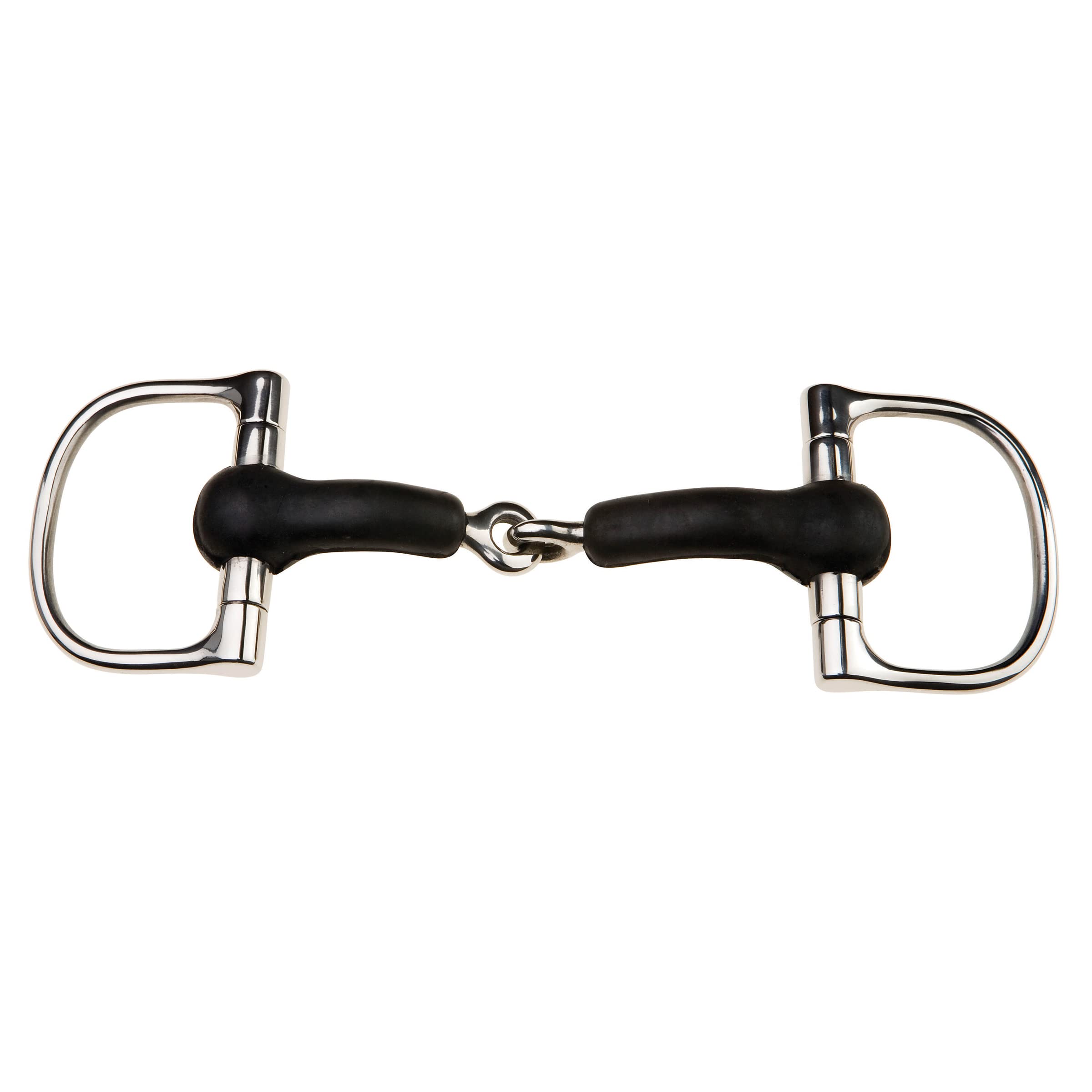 JP Korsteel Rubber Mouth Jointed Dee Ring Snaffle Bit, 5.5"