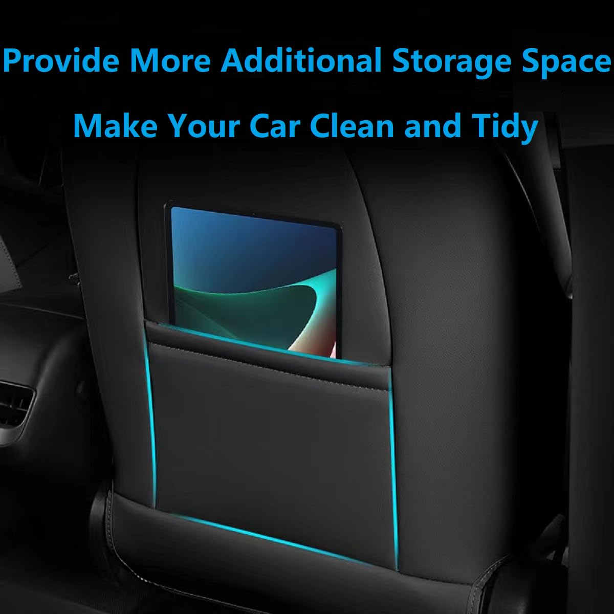 ANTETOKO Tesla Model 3 Model Y Leather Seat Back Protector - View #7