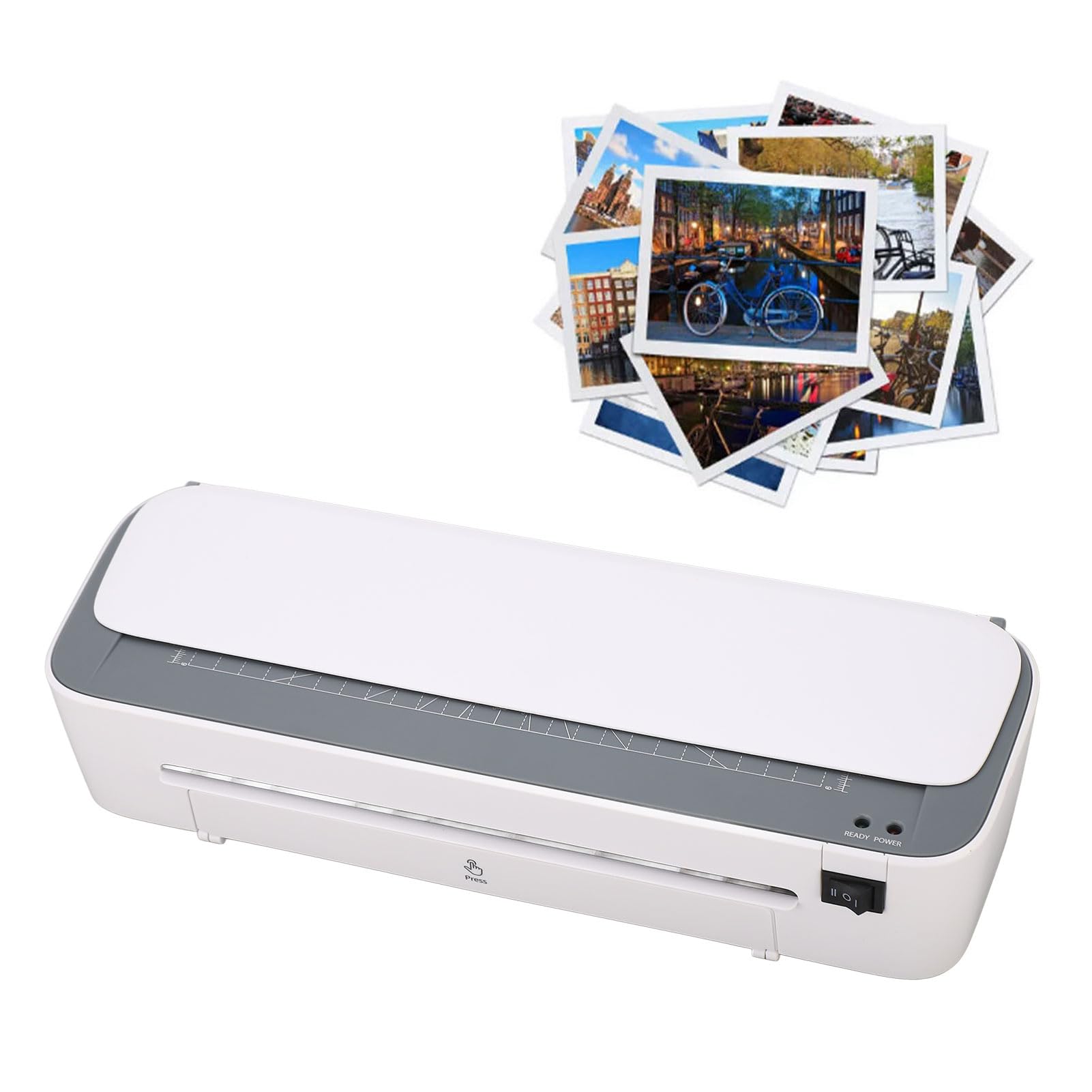 Macchina Laminatoria Versatile con Taglierina e Rotonde - Modalità Calda Rapida, Calda/fredda per Ufficio, Scuola e Business, Plug 220v -240v UE (Plug 220-240 V.)