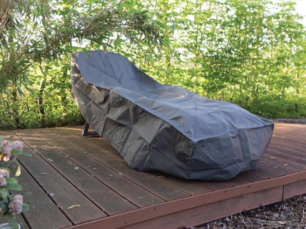 Perel Copertura per lettino prendisole 200 x 75 x 40 cm, resistente all’acqua e ai raggi UV, telo protettivo robusto contro pioggia e sporco, tessuto traspirante, ideale per uso esterno
