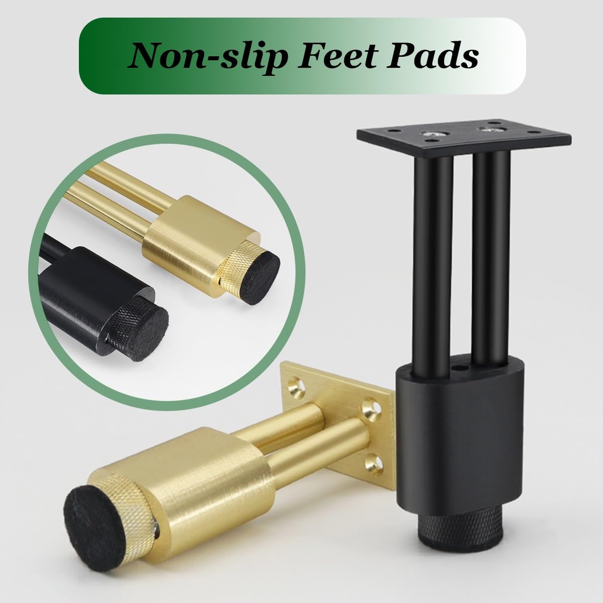 4 Pezzi Gambe per Mobili Regolabili in Lega di Alluminio - Piedini di Ricambio Resistenti per Armadi Tavoli Divani Comodini - Diverse Altezze e Colori(Nero,30cm/11.8in)