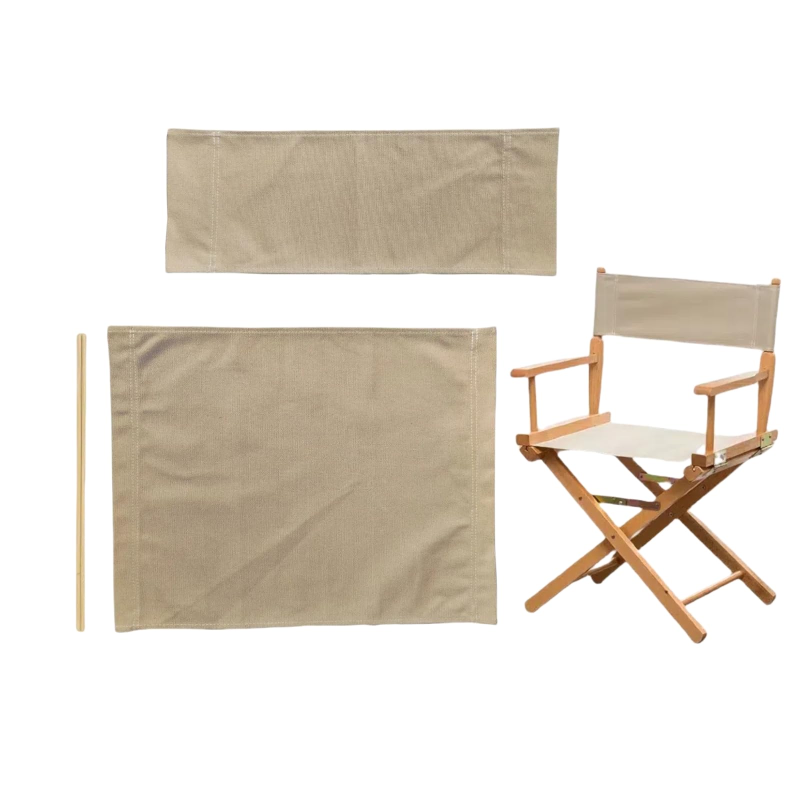 Cansybil Director Chair Canvas Replacement Kit,Khaki, 21.2 x 16.1 Inch