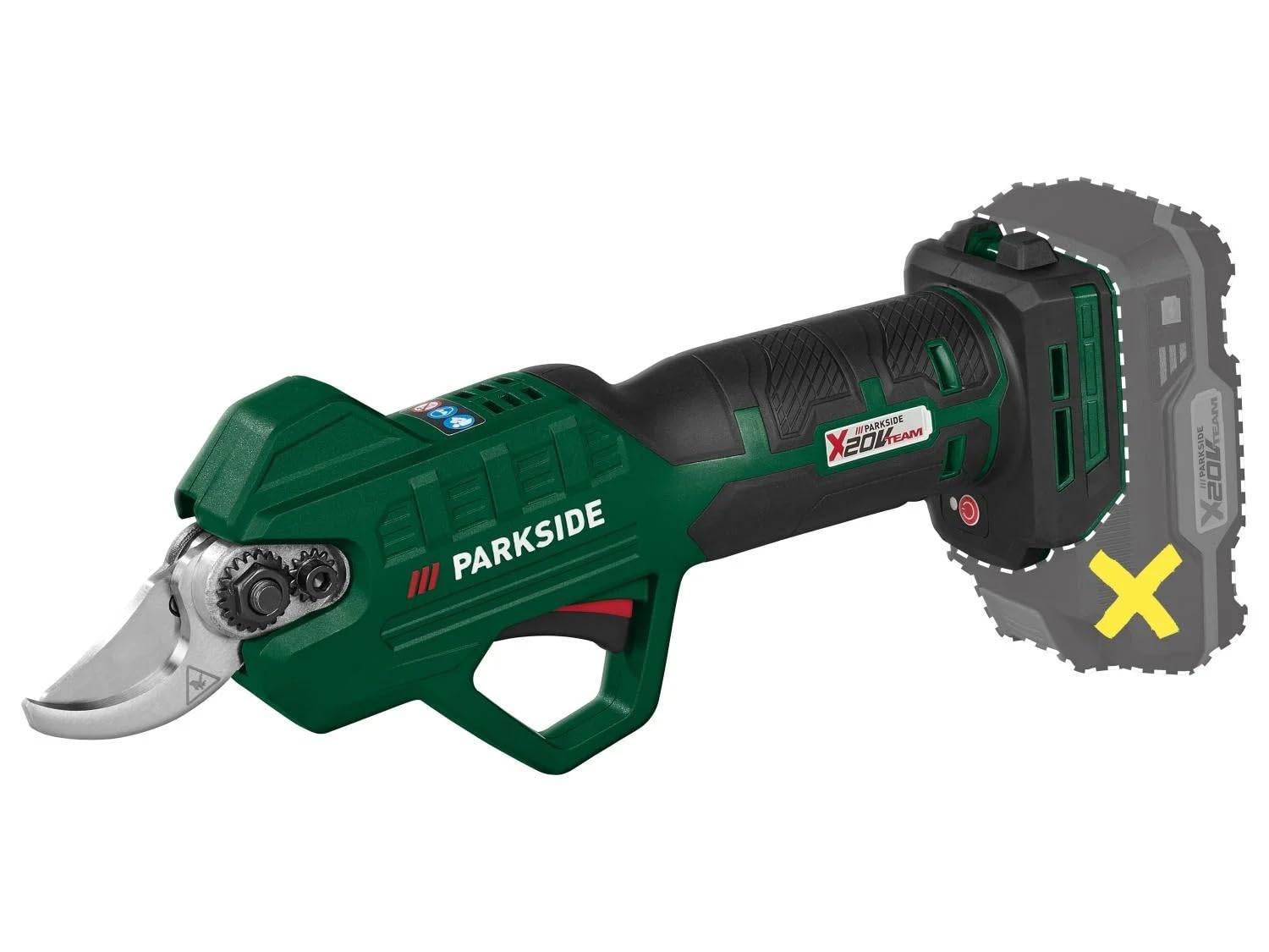 PARKSIDE PAAS 20-Li Cordless Loppers without Battery/Charger, Compatible with All X20V Team Devices