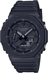 Relógio masculino G-Shock GA-2100-1A1DR quartzo analógico resina preta