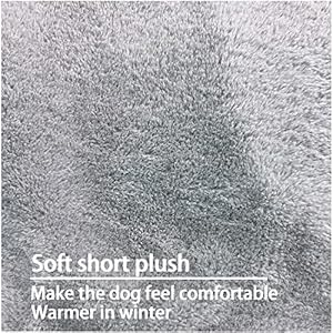   Dog-Bed-Cover-35L-x-22W-x-4H-InchHeavy-Duty-Durable-Waterproof-Fluffy-Soft-Short-Plush-Replacement-Dog-Bed-CoversWashable-Removable-Pet-Bed-Mattress-Cover-with-ZipperGreyCover-Only