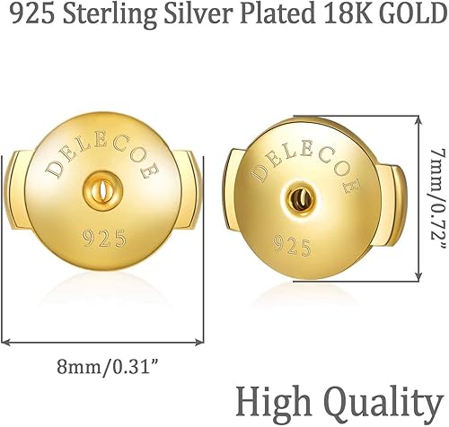 Miniatura 7 de 2-Paris - Aretes de plata con cierre de repuesto para aretes de diamante, aretes de plata 925, parte trasera de aretes segura hipoalergénica, no se