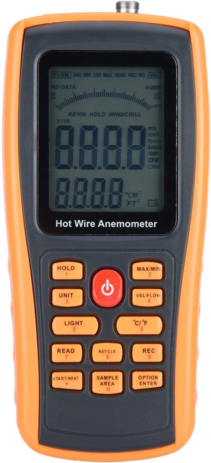 風速計 Amazon | Yubbuio 風速計-GM8903ポータブルデジタル熱線風速温度ゲージ