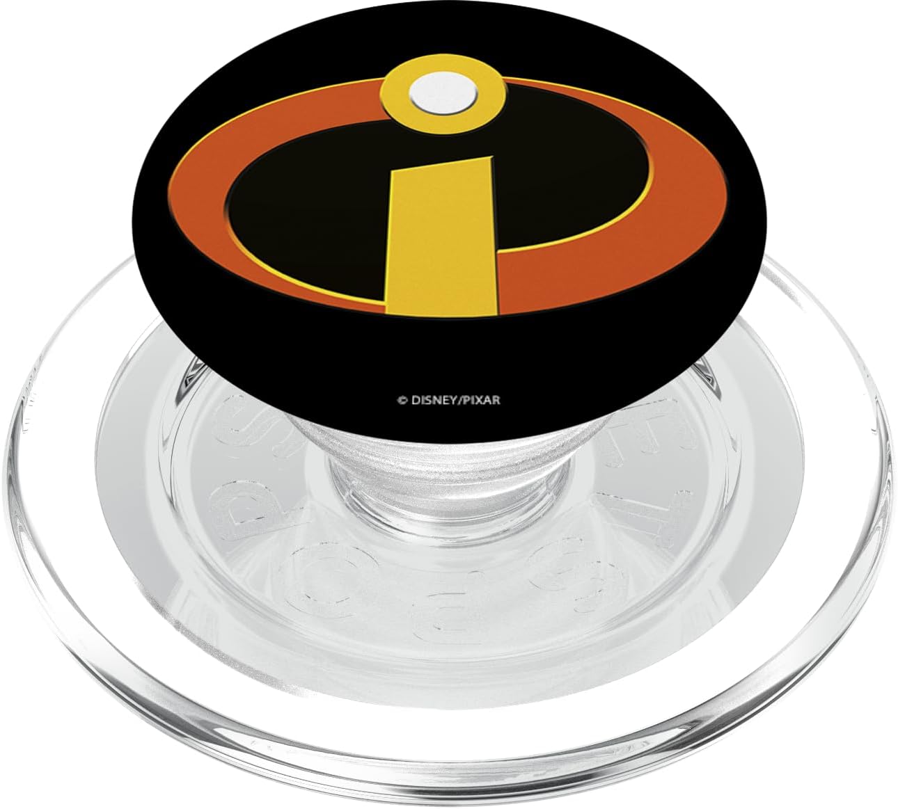 Disney Pixar Incredibles Classic Logo Black PopSockets MagSafe PopGrip for iPhone