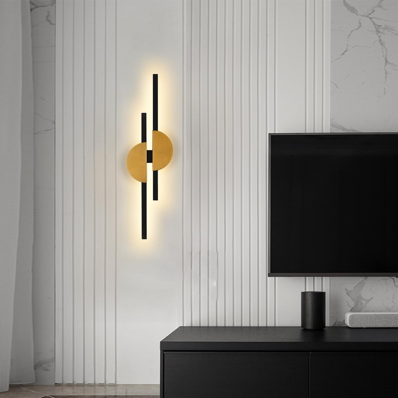 Applique da Parete a LED a Striscia Lunga, Lampada da Parete Minimalista, apparecchio di Illuminazione da Parete Moderno, Luce lineare da Parete per Interni, per Camera da Letto, Comodino