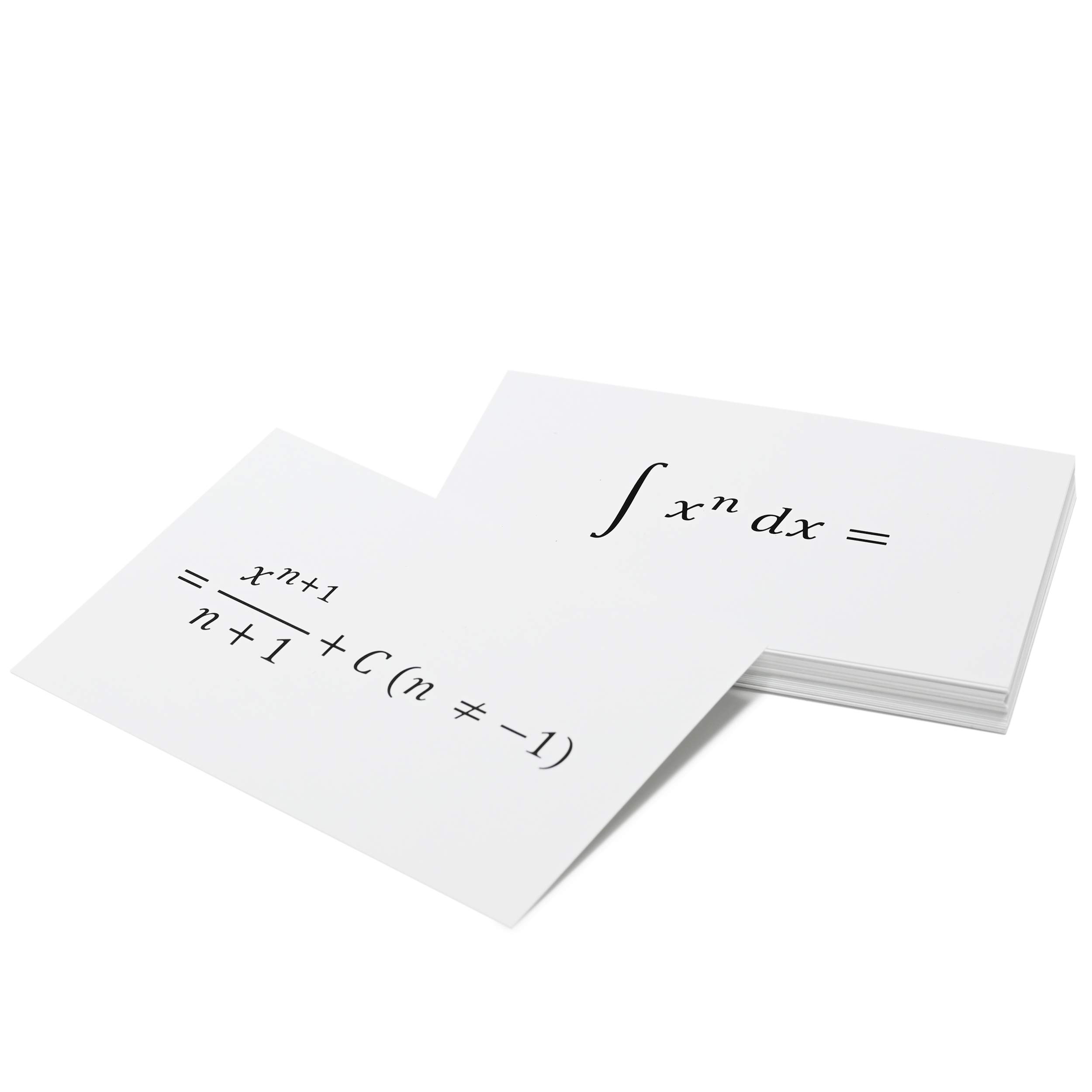 27 Calculus Math Flash Cards - Common Derivatives and Integrals
