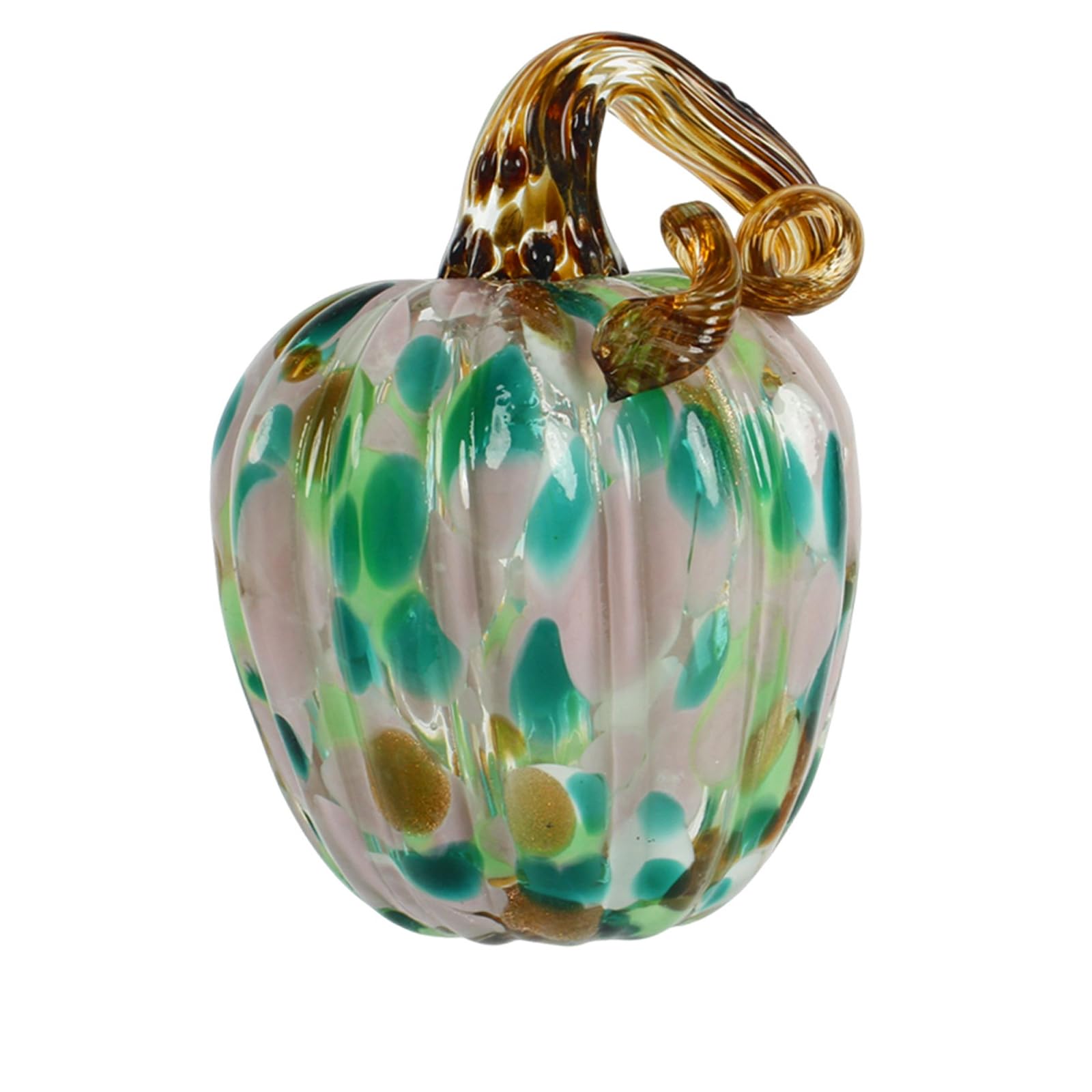Pangboer C Seasonal Glass Pumpkin Decoration With Hand Blown Texture, Urled Display Loop, 13 X 9.5 M Seasonal Home Decor Accent Glass Pumpkin Pendant Ornament Hand Blown Decor Fall Decoration Halloween Home