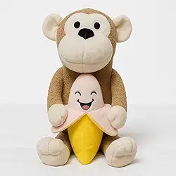 kit Mordedor Pet Macaco com Banana Cachorro Cães Brinquedo Pet para Yorkshire Mini Shitzu Pinscher Chihuahua Filhotes Spitz