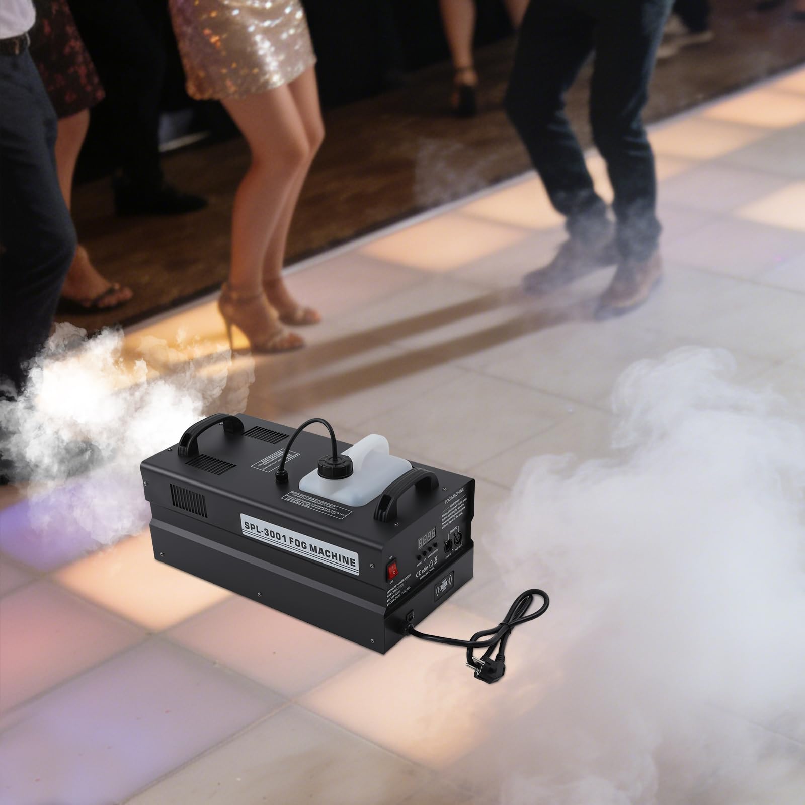 Mini Nebelmaschine 3000W, tragbar Rauchmaschine mit Fernbedienung, Fog Machine DJ Equipment für Disco Party, Hochzeit, Halloween, Weihnachten & Bühnenauftritte, 50 * 26 * 20cm
