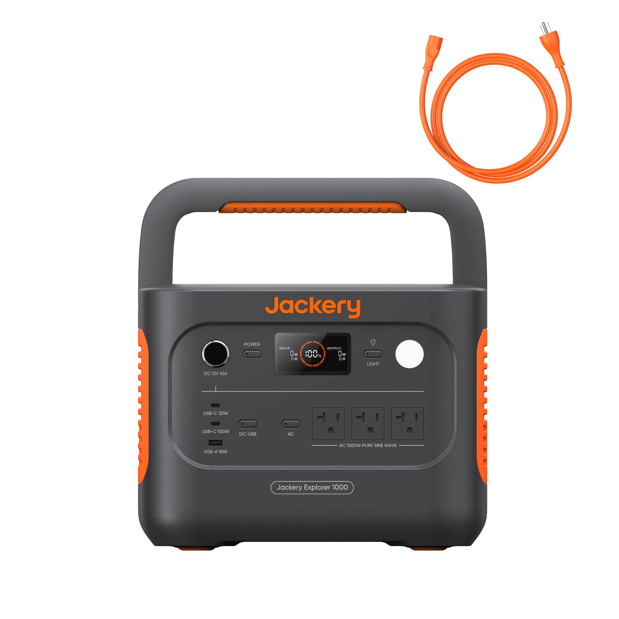Jackery Explorer 1000 v2 Portable Power Station 1070Wh LiFePO4 Battery 1500W AC 100W USB-C Output 1 Hr Fast