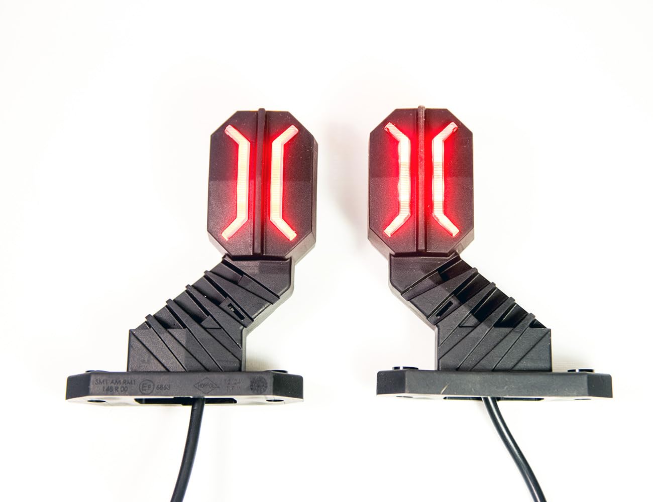 2 x LED gomma marcatore luce laterale moderna 12V 24V con E-mark Posizione luce auto camion caravan KFZ lampada luce bianco rosso arancio