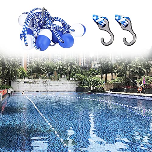 Swimming Pool TUOYIBO 10m/32.8ft Swimming Safety Divider Rope Kit, HDPE Anti-UV Floating Ball Lane Line - 3.9