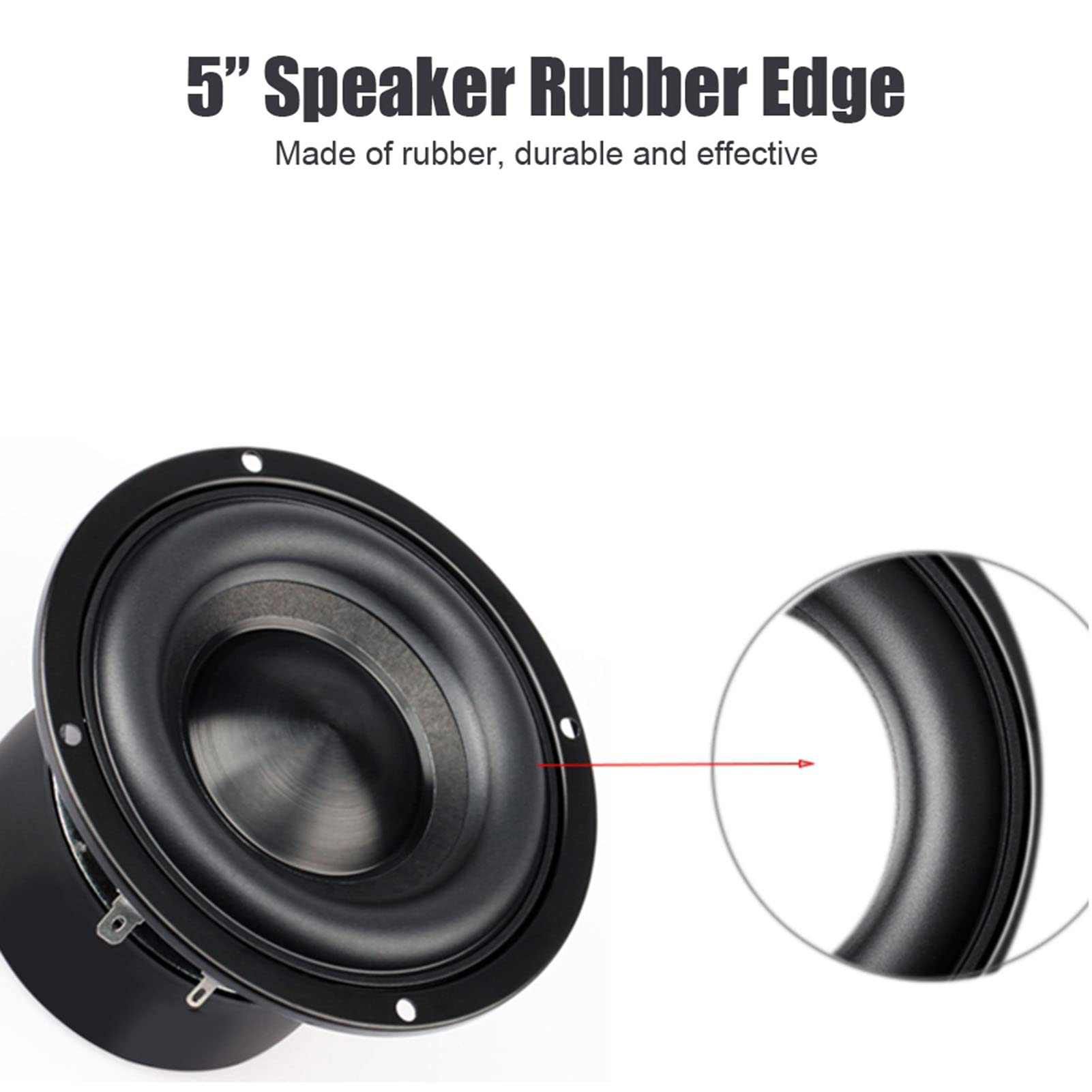 Kit di riparazione a sospensione 'altoparlante da 5 pollici, 1 4" Riparazione del bordo 'altoparlante in schiuma Bordo del subwoofer Bordo in gomma 'altoparlante Parte di ricambio del