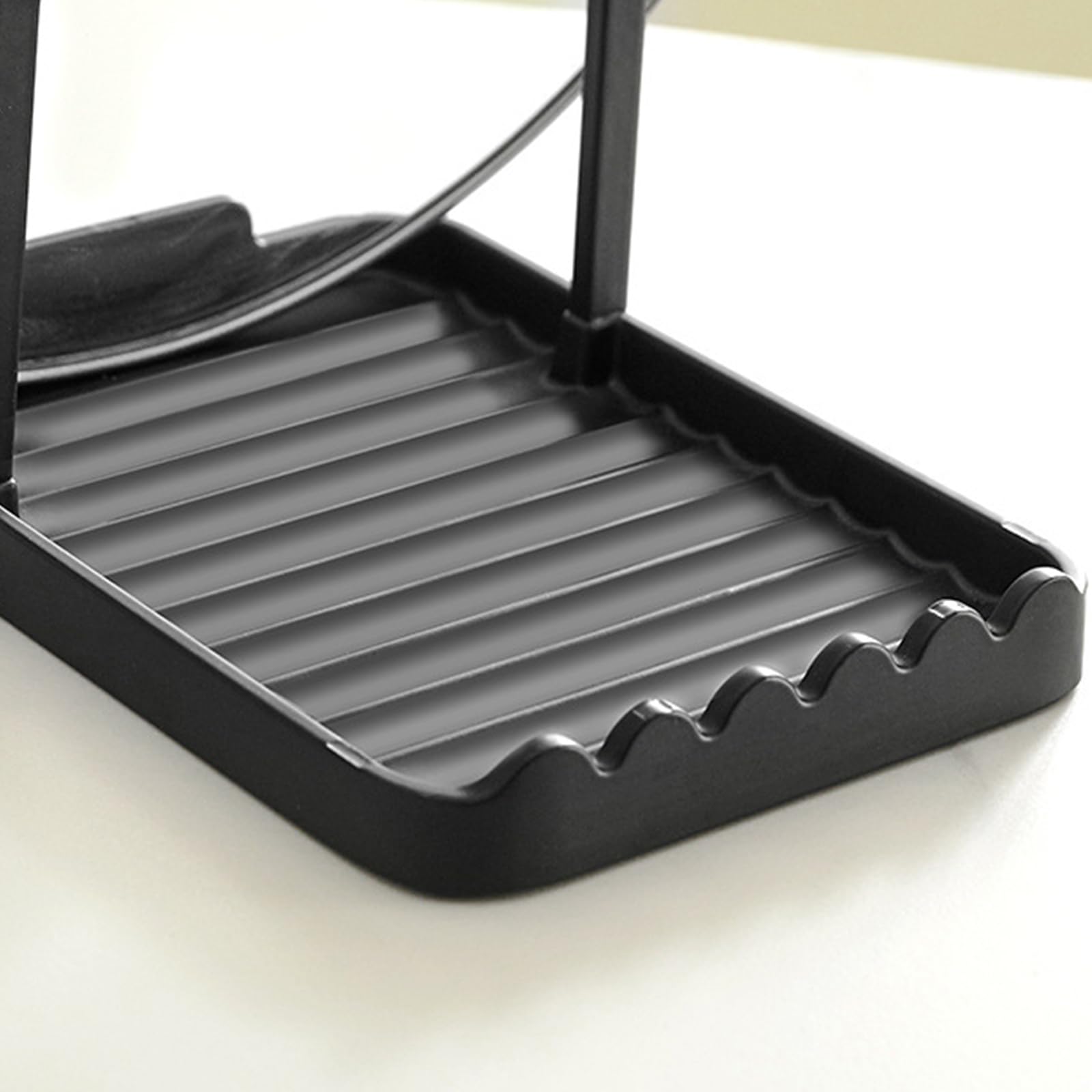 Soulnioi Pot Lid Holder, Spoon Rest with Lid Holder, Kitchen Utensils Rest with Drip Pad - Image 4