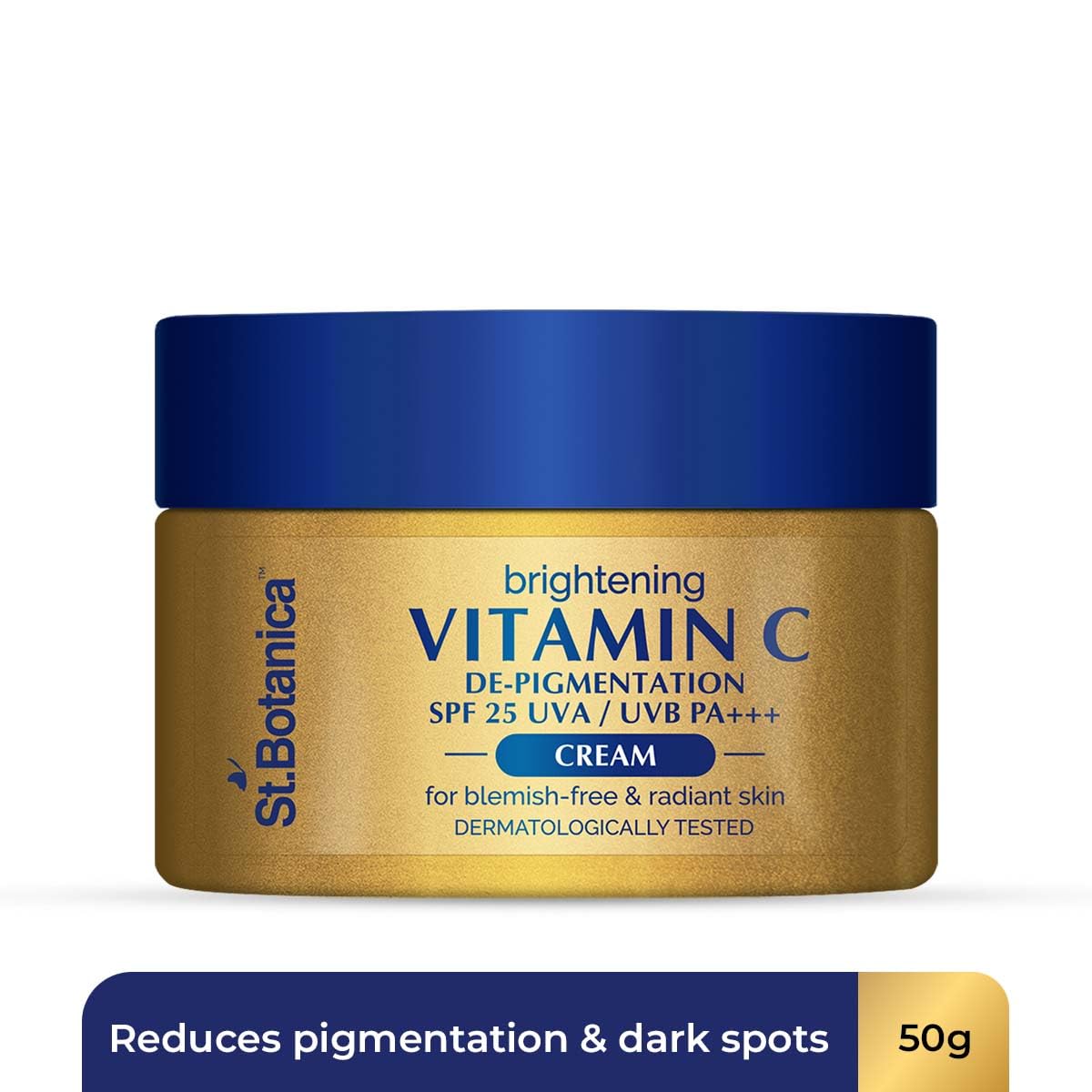 StBotanica Vitamin C, E & Hyaluronic Acid Depigmentation Cream, Whitening & Tan Removal, 50 g