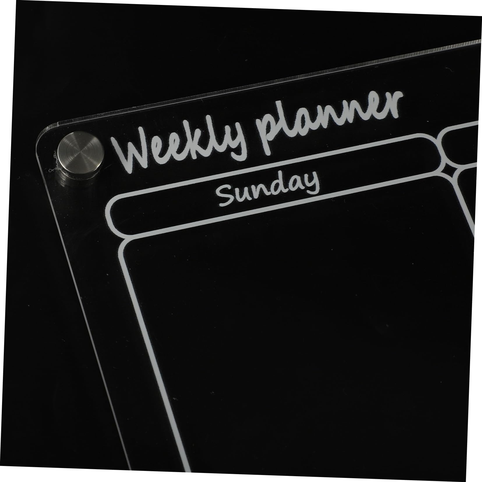 Planificateur Hebdomadaire Magnétique Transparent Acrylique Tableau Effaçable pour Réfrigérateur et Bureau Organiseur de Planning Réutilisable Tableau Mural Pratique et Lisse