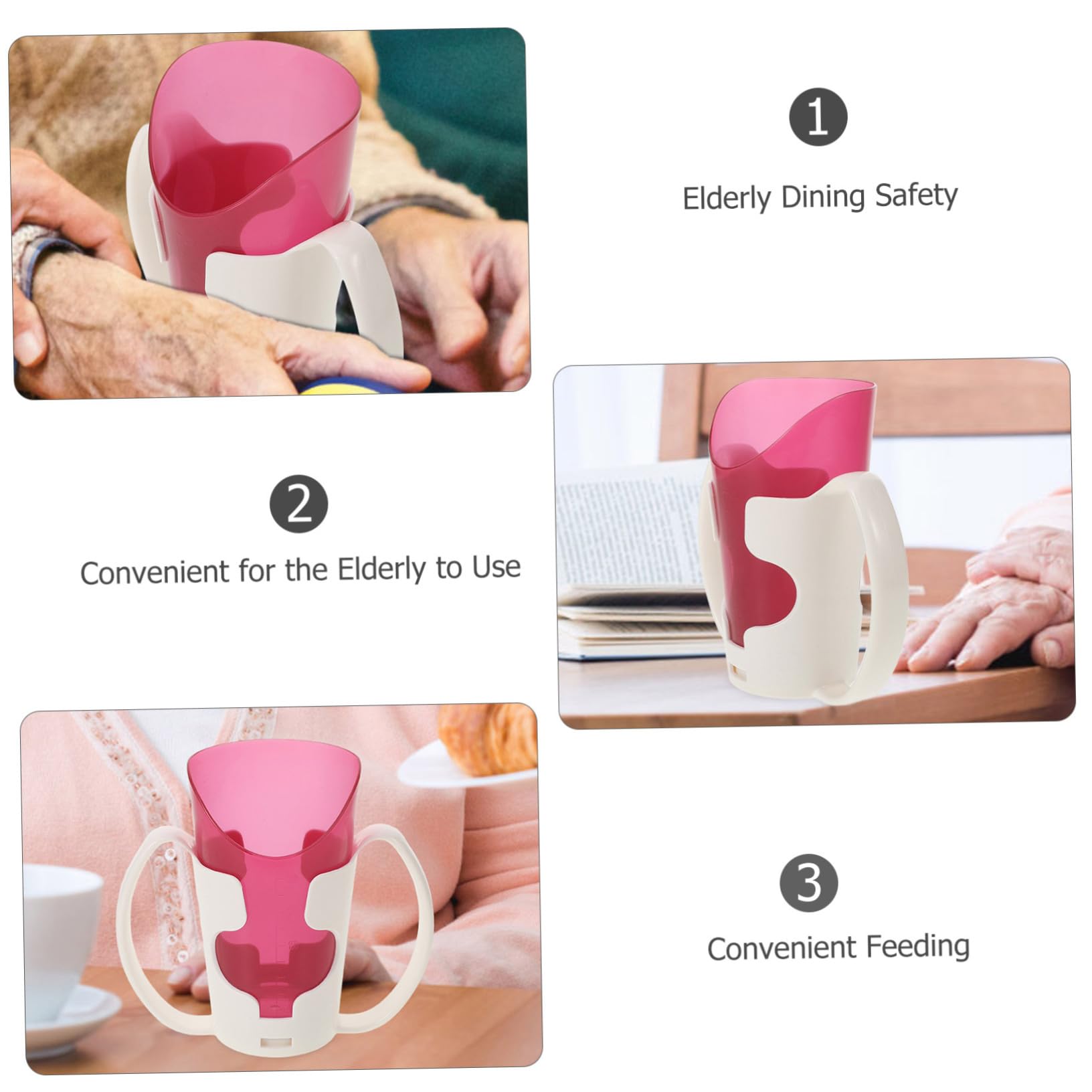 MAGICLULU 5 Piezas Taza de Cuidado de Ancianos Taza de alimentación para discapacitados Tazas de Entrenamiento para Adultos Taza de Bebida Vasos Taza para Beber Taza del Paciente