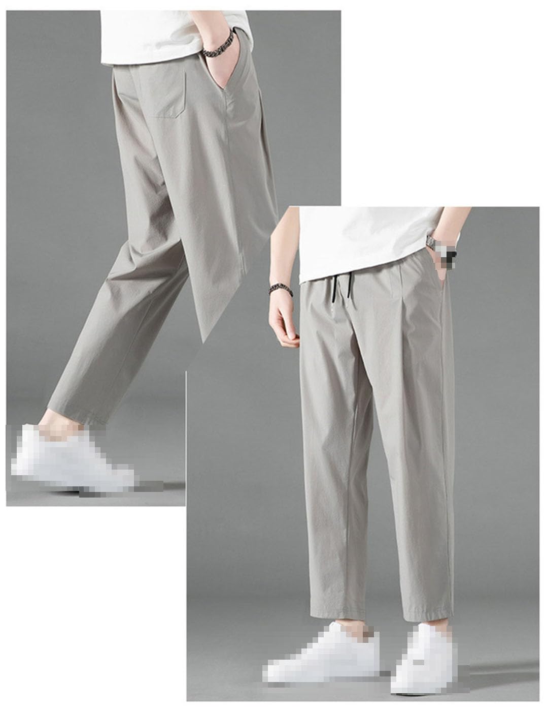 Pantalones De Verano para Hombre Pantalones Elásticos Casuales Pantalones De Gran Tamaño