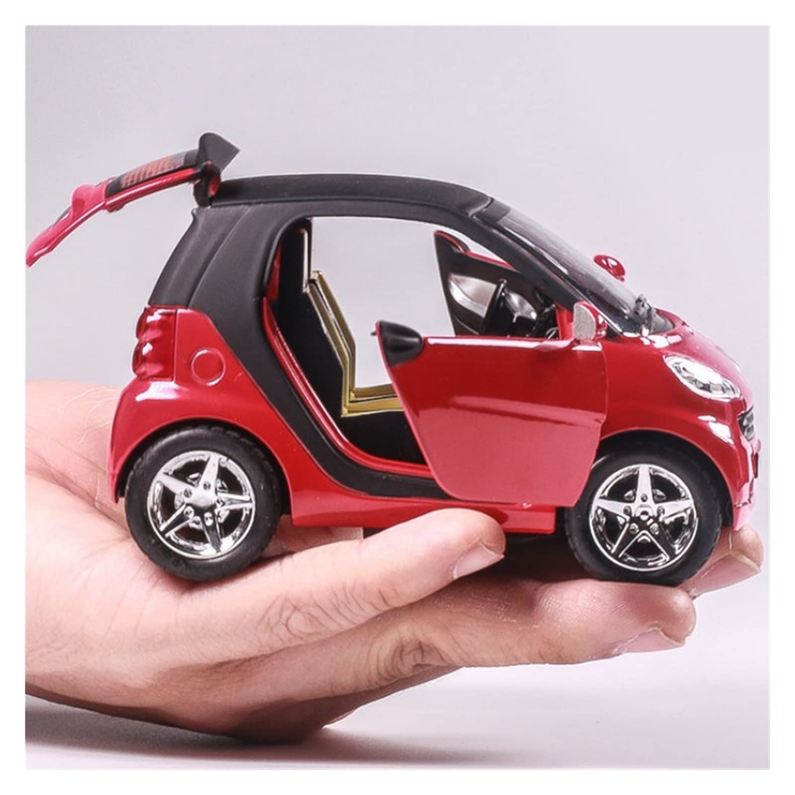 1:24 Per Smart Fortwo Lega Di Metallo Pressofuso Veicolo Giocattolo Modello Di Auto In Metallo Regalo(White)