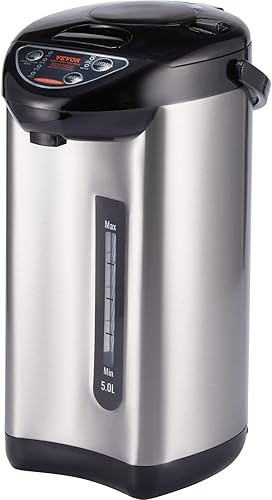 VEVOR Dispensador de agua caliente, caldera y calentador de agua ajustable de 4 temperaturas, calentador de agua de encimera de acero inoxidable