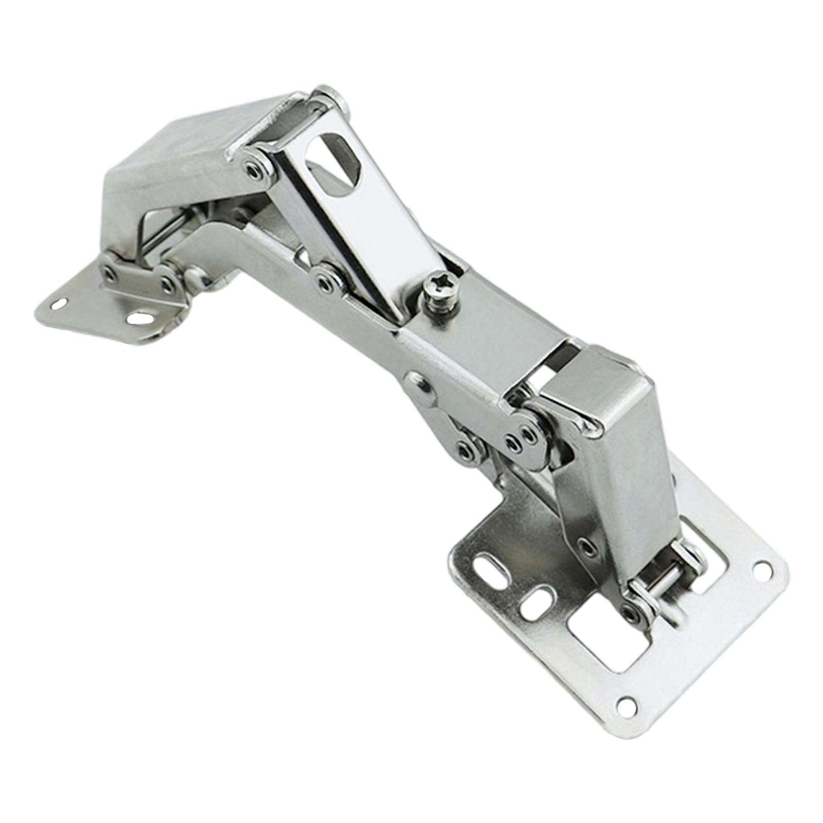 2 Tool-Free Bearing Fastener Set, Quiet Shut Screw-on Hardware for Closet Cabinet Boards Child Safe Cabinet Hinges