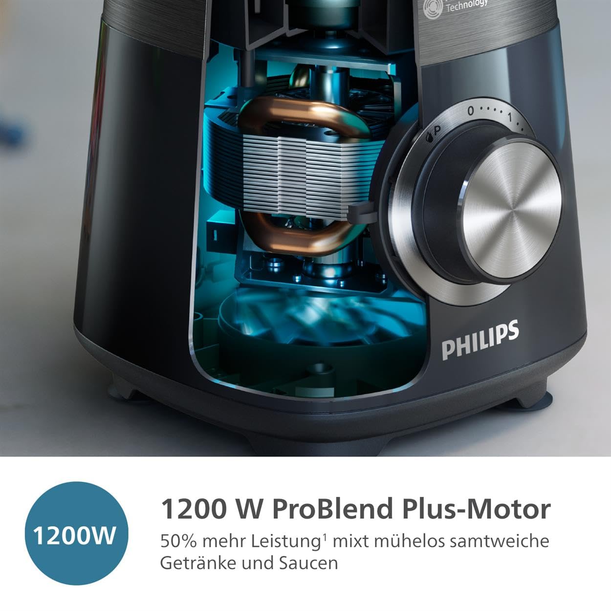 Philips 5000-Serie Standmixer 1200 W 2L ProBlend Plus Schwarz HR3031/00