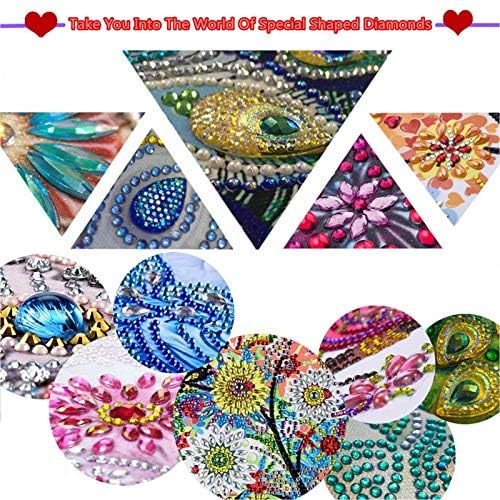 Zerodis DIY Diamond Painting Shopping Bag, Rhinestones Painting Tote Bag with Handles Tool Set for Woman Home Organizer Craft(BB023) - Image 4