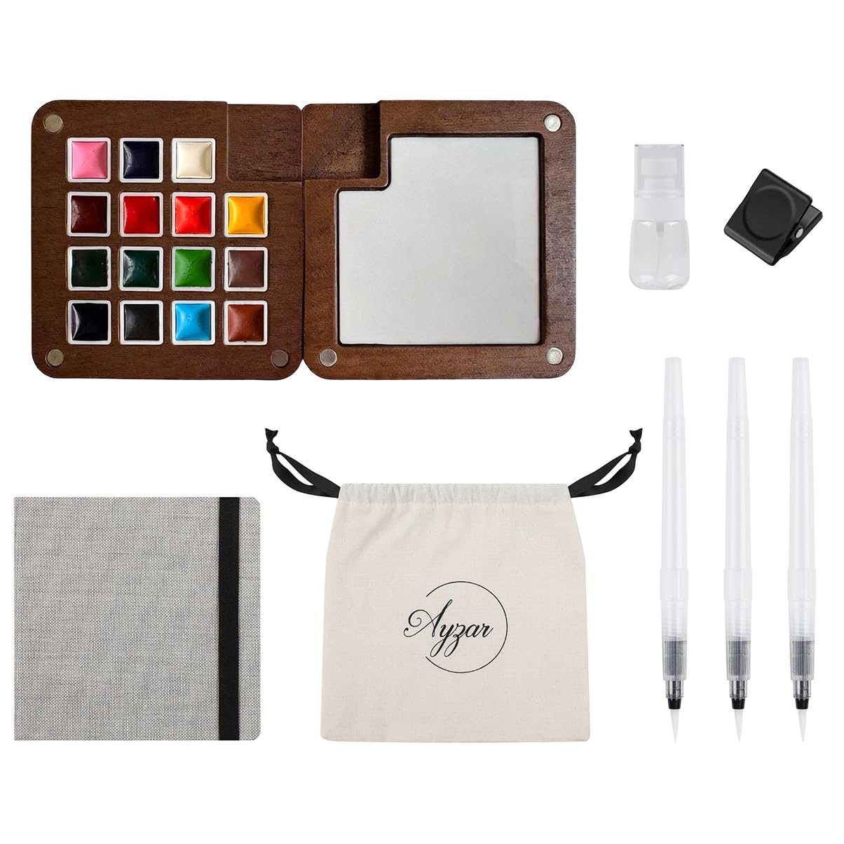 Mini Watercolor Paint Set,Portable mini Travel Watercolor kit, Pocket Watercolor Set with Paint,Art Supplies, for Artists, Amateur Hobbyists and
