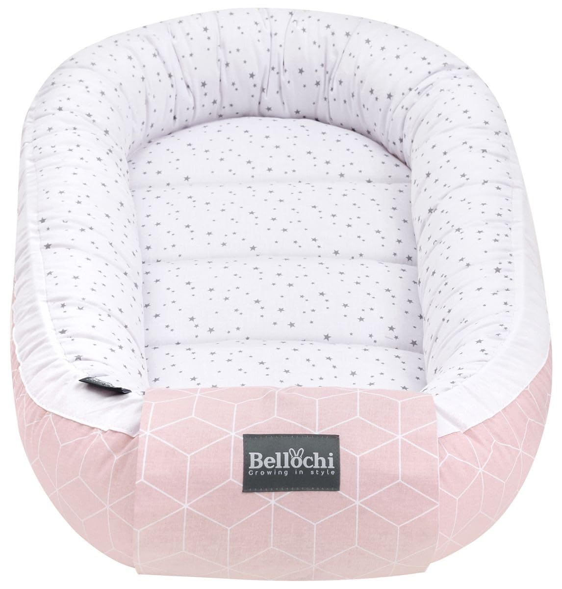 Bellochi | Set di 5 Pezzi per Neonato | Realizzato in 100% Cotone | Riduttore Lettino Neonato 90x60cm | Cuscino Bambino | Cuscino Neonato con Fodere | aurora