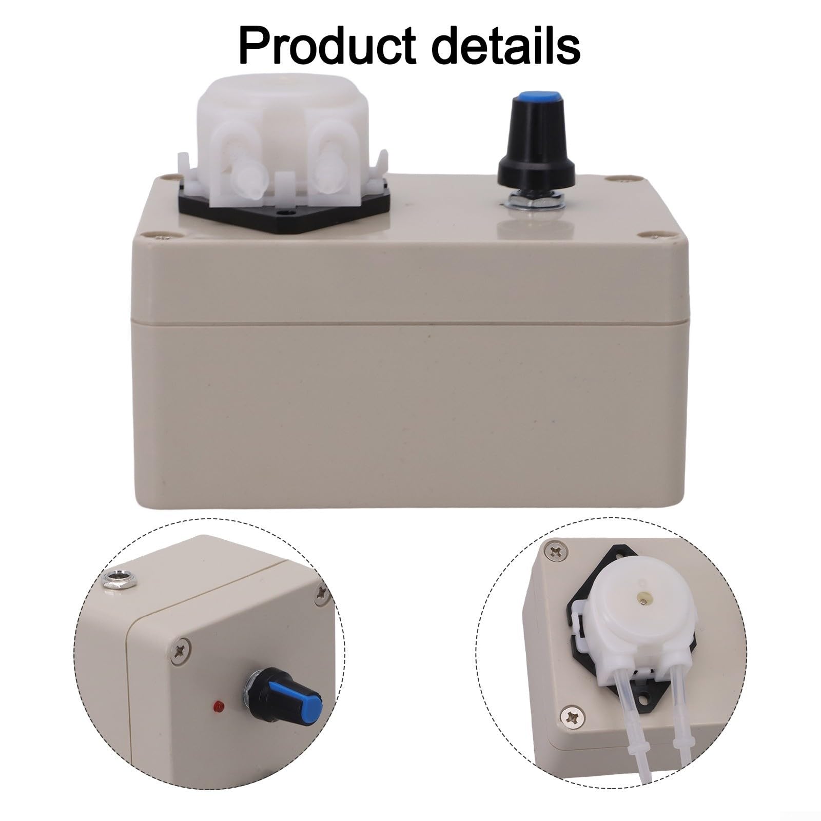 Bomba peristáltica para laboratorio y acuario, bomba dosificadora con tasa de extracción ajustable 5-120 ml/min, bomba de circulación silenciosa para líquidos viscosos, funcionamiento 12 V CC