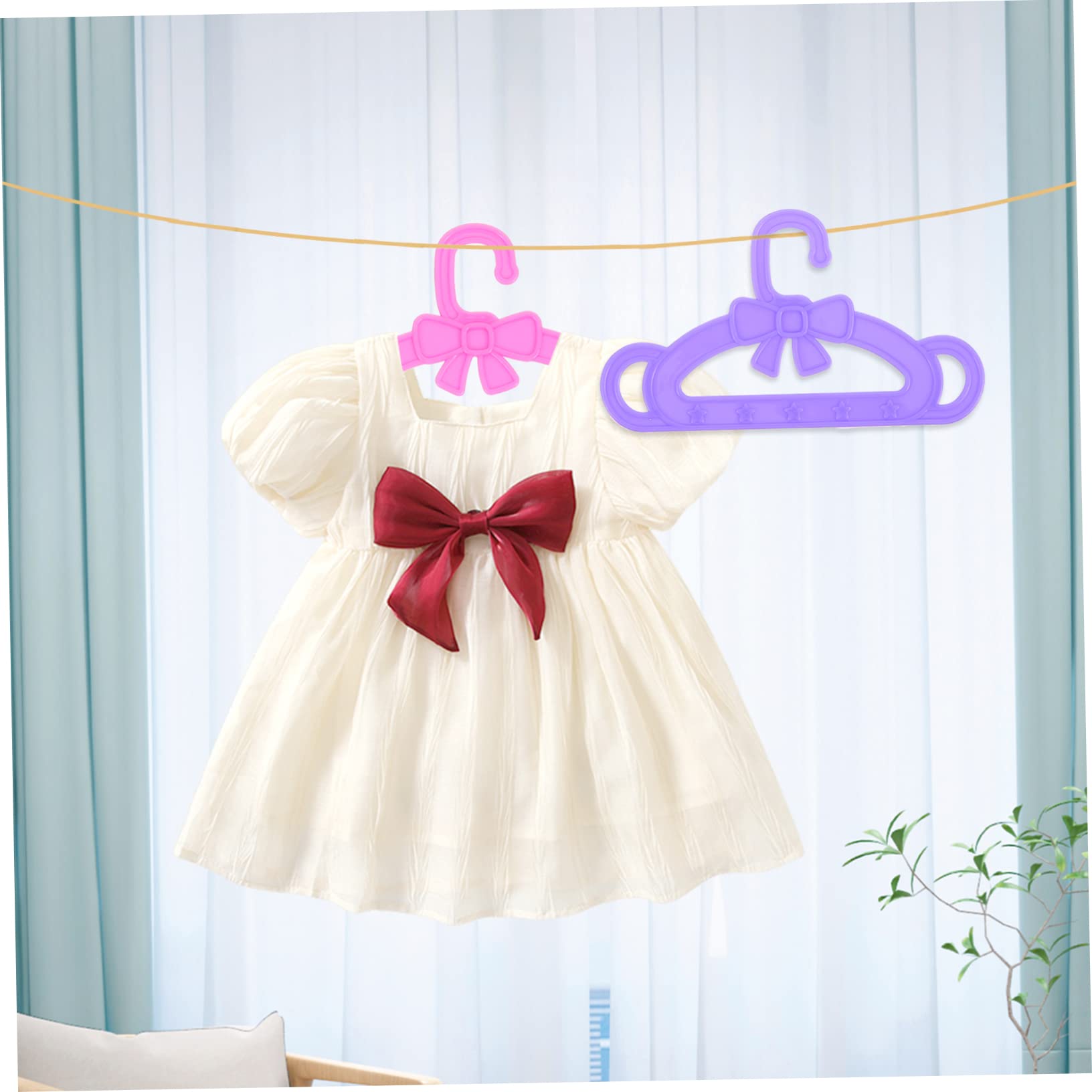 LABRIMP 15 Perchas de Plástico de 18 Pulgadas Accesorios para Muñecas para Ropa de Muñecas para Niños , Ideales para Ocasiones Obsequios y Navidad