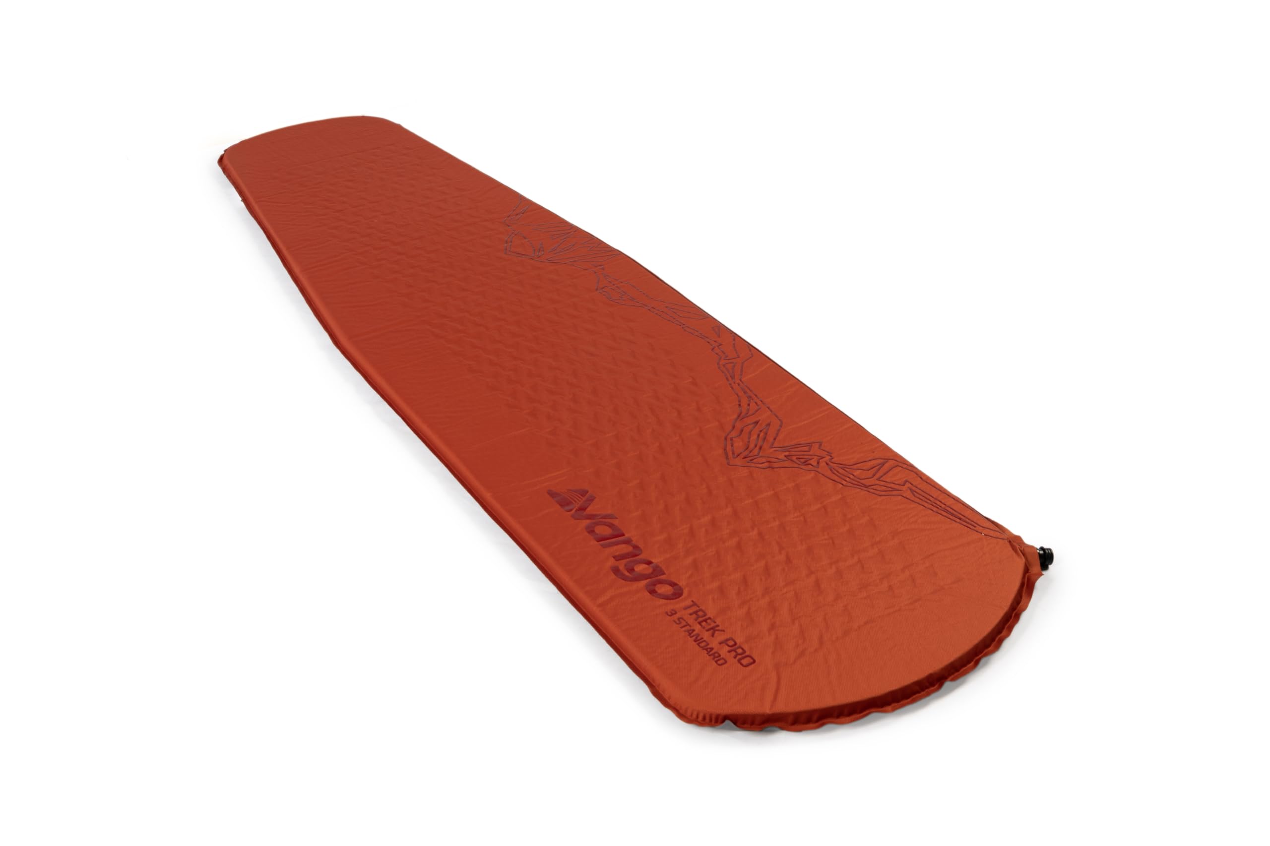 Vango Trek Pro Self-Inflating Mat - Duke of Edinburgh Recommended | Recycled TrekEco® Fabric & Fast-Flow Valve | For Camping, Hiking, Outdoor, Backpacking (3cm Thickness)