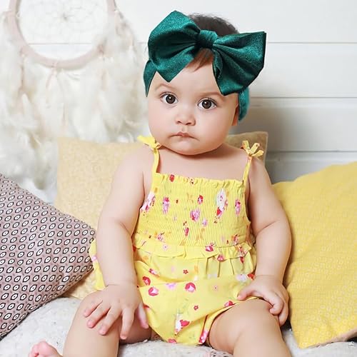 Miniatura 9 de 3 diademas para bebé, lazos de terciopelo para bebé, recién nacidas, hechas a mano, elásticos para el cabello, para bebés, bebés, bebés, beige, rosa