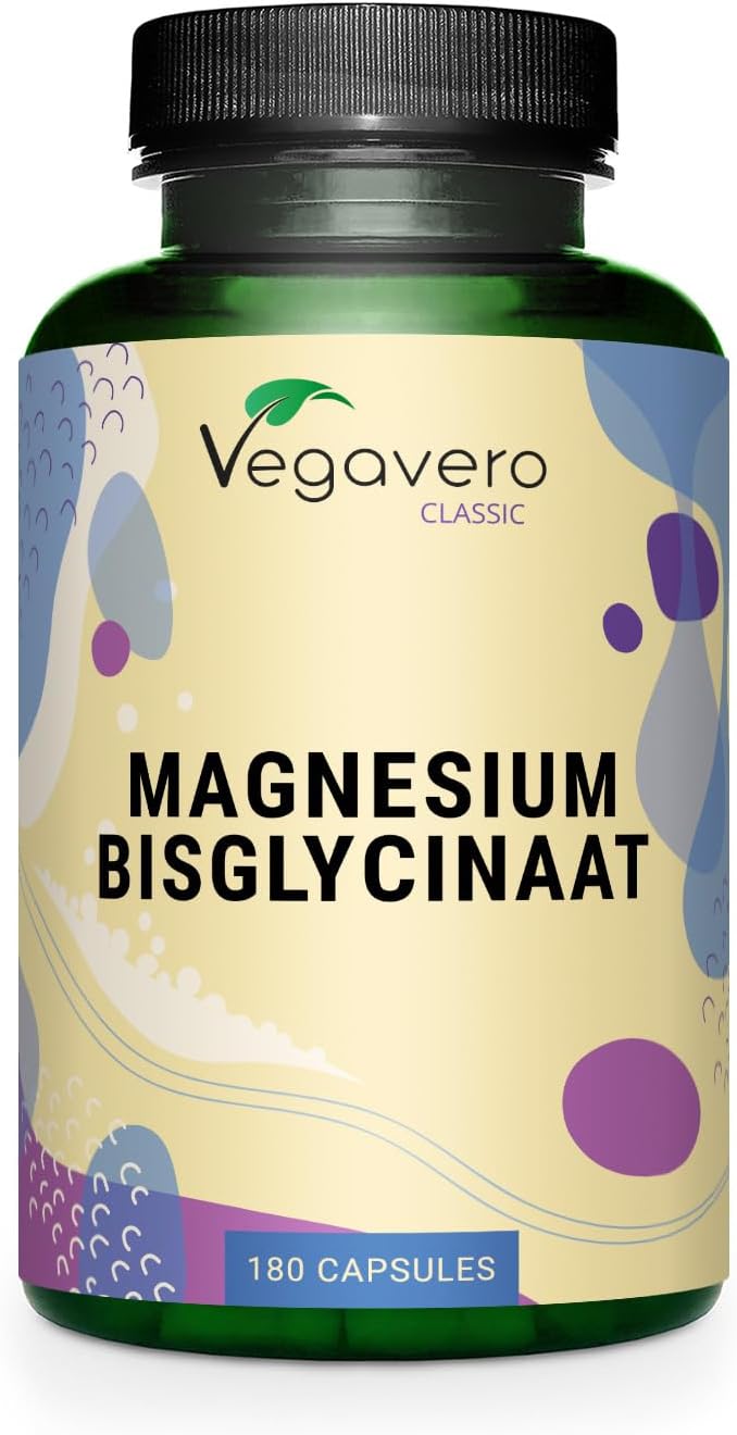 Magnesium bisglycinaat capsules | 400 mg elementair magnesium | Magnesium bisglycinate laboratorium getest | Zonder vulstoffen en additieven | Vegan