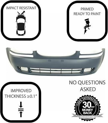 Miniatura 3 de FitParts Compatible con cubierta de parachoques delantero 2004 2005 2006 2007 2008 Chevrolet Aveo SedanHatchback 04 05 06 07 08. Nuevo, imprimado y