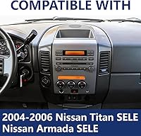 Vista 2 de GRAND ORANGE Bisel de Radio AC del Tablero Central con Bisel de Altavoz Compatible con Nissan Titan 2004-2006, Armada SE y LE Bisel de Control