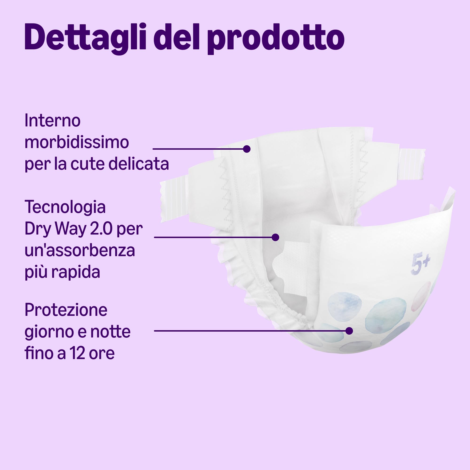 by Amazon - 72 Ultra Dry Nappies - Taglia 5+ (11-17kg) (Stesso Prodotto Commercializzato in Precedenza con il Marchio Mama Bear)