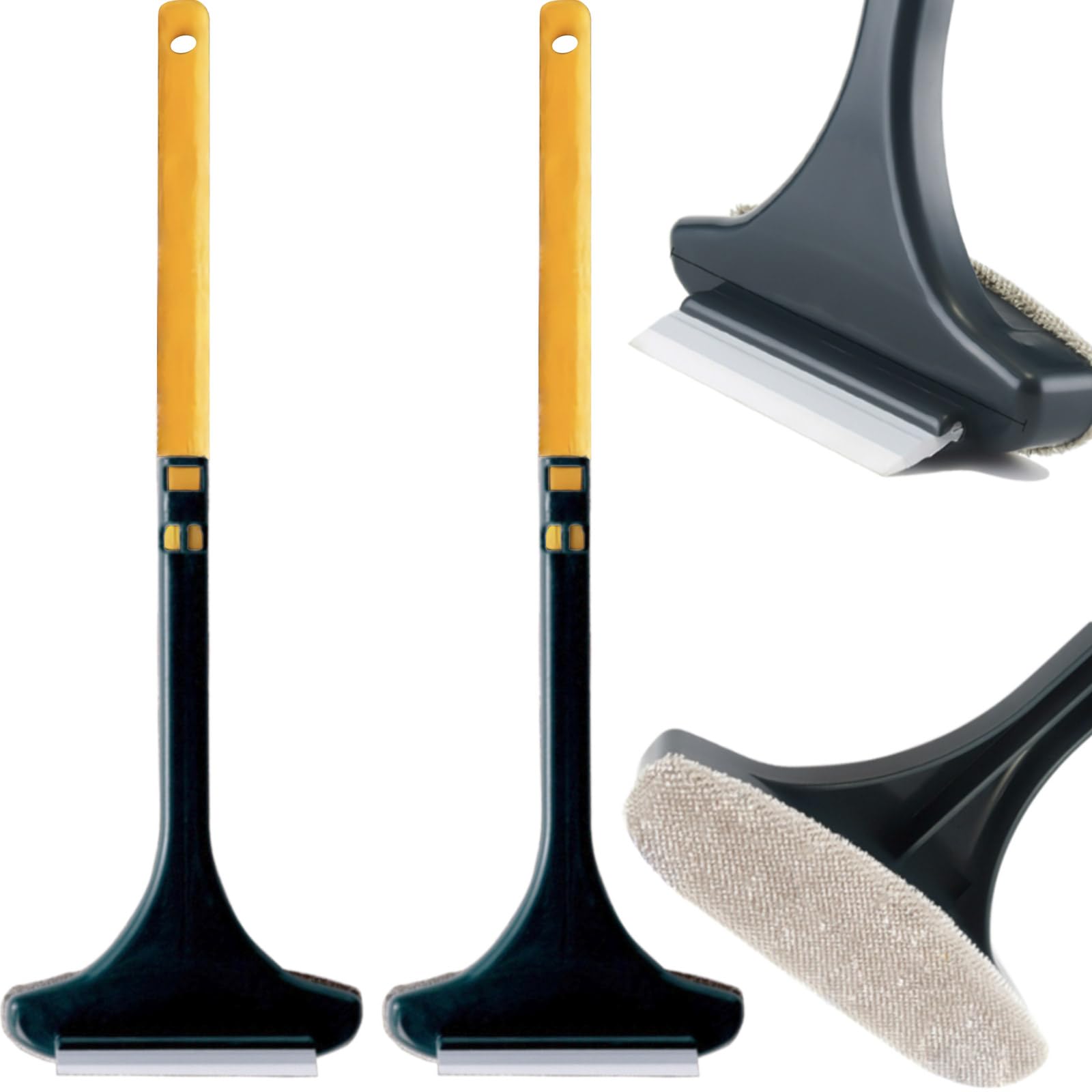 2 Pezzi 2 in 1 Spazzola per La Pulizia in Maglia Dello Schermo per La Pulizia Della Scanalatura Della Finestra Bagnata e Asciutta Doppia Spazzola per La Pulizia di Vetri e Finestre (Arancione)