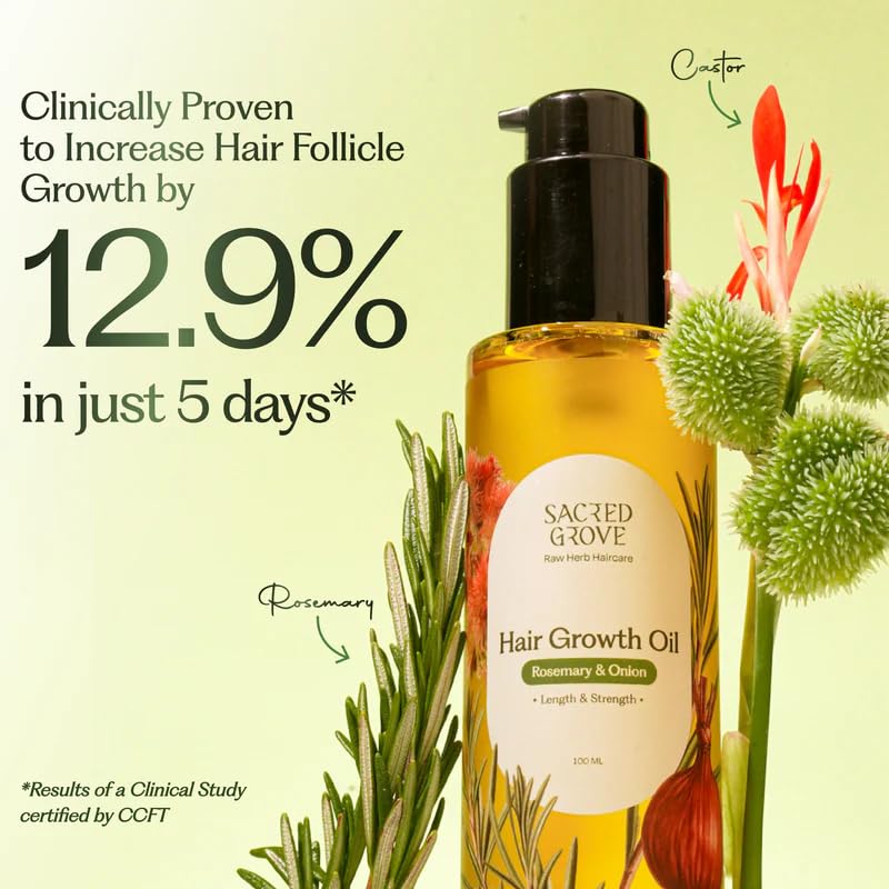 Image of Sacred Grove Hair Growth Routine | Rosemary Oil for Hair (100ml) & Gentle Hair Shampoo with Marshmallow Root (250ml) | Natural Shampoo for frizzy and dry hair | Sulphate Free Shampoo