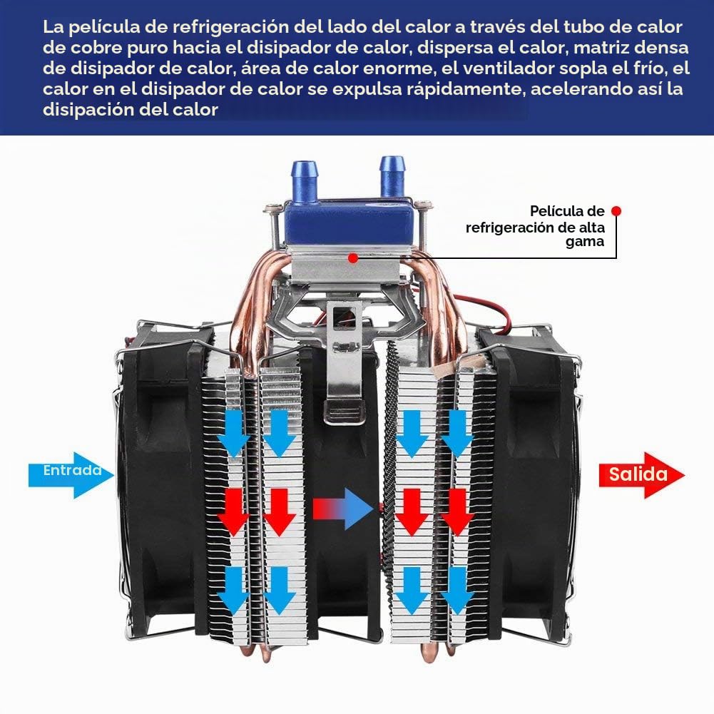 Hilitand DC 12V Refrigeración Termoeléctrica Semiconductor, de Peltier de Enfriador Termoeléctrico para Acuario(180W)
