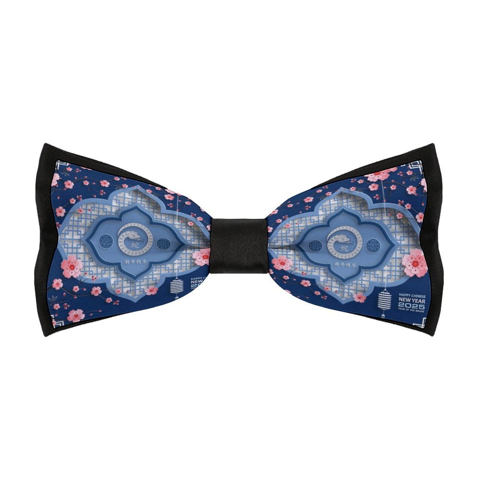 JYYAU Year Of The Snake 2025 Happy Chinese New Year 2025 Bow Tie Adjustable Necktie For Men Business Fashion Pre-tied Tie Neckwear Novelty Accessory For Weddings Party Festival