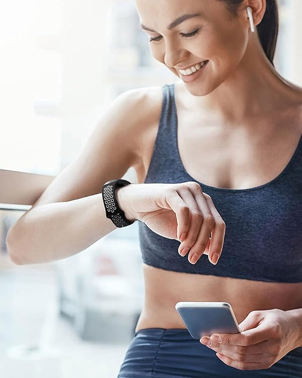 2 Pack No Gap Bands Compatible with Samsung Galaxy Watch 7 6 5 4 FE Band 40mm 44mm/Galaxy Watch 6 Classic 47mm 43mm/Watch 5 Pro 45mm/4 Classic 46mm 42mm, 20mm Two Tone Silicone Sport Strap Women Men (Black Grey/Deep Blue White) by BandRain - Image 7