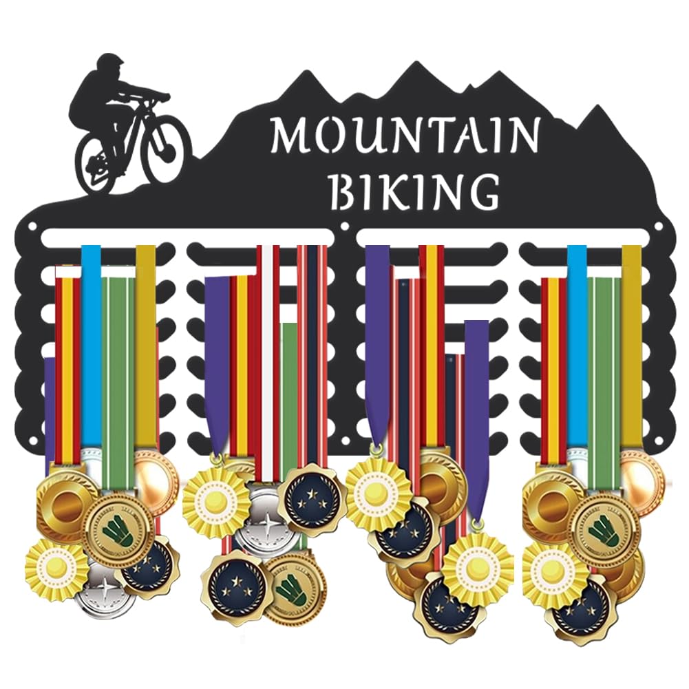 Support mural pour médailles de vélo de montagne pour ranger et suspendre vos rubans de course