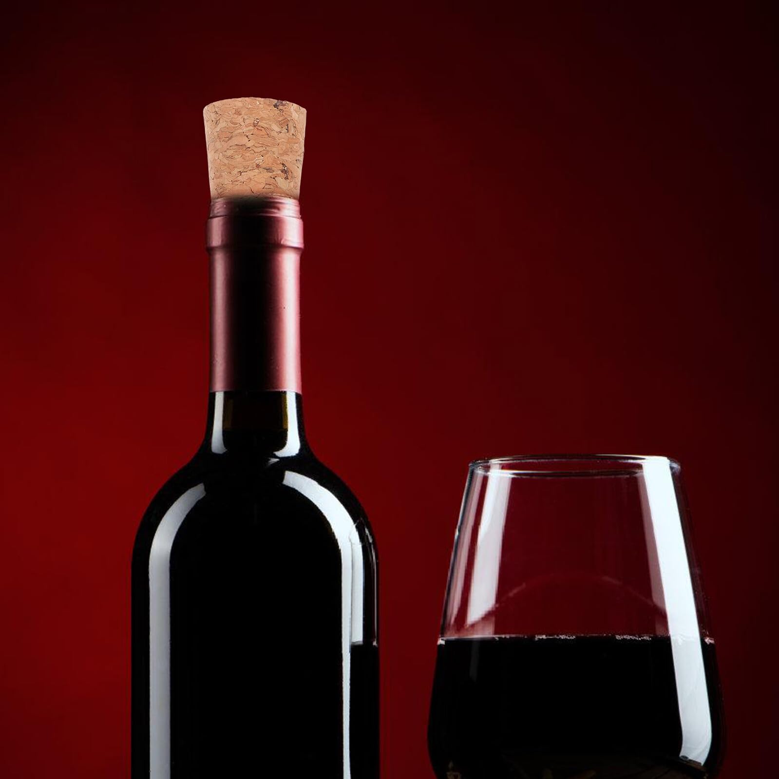 Tapones de Corcho Cónicos para Botella de Vino 100 Unidades Khaki | Tapones de Corcho para Botellas de Vino, Cierre Hermético, para Botellas de Vidrio