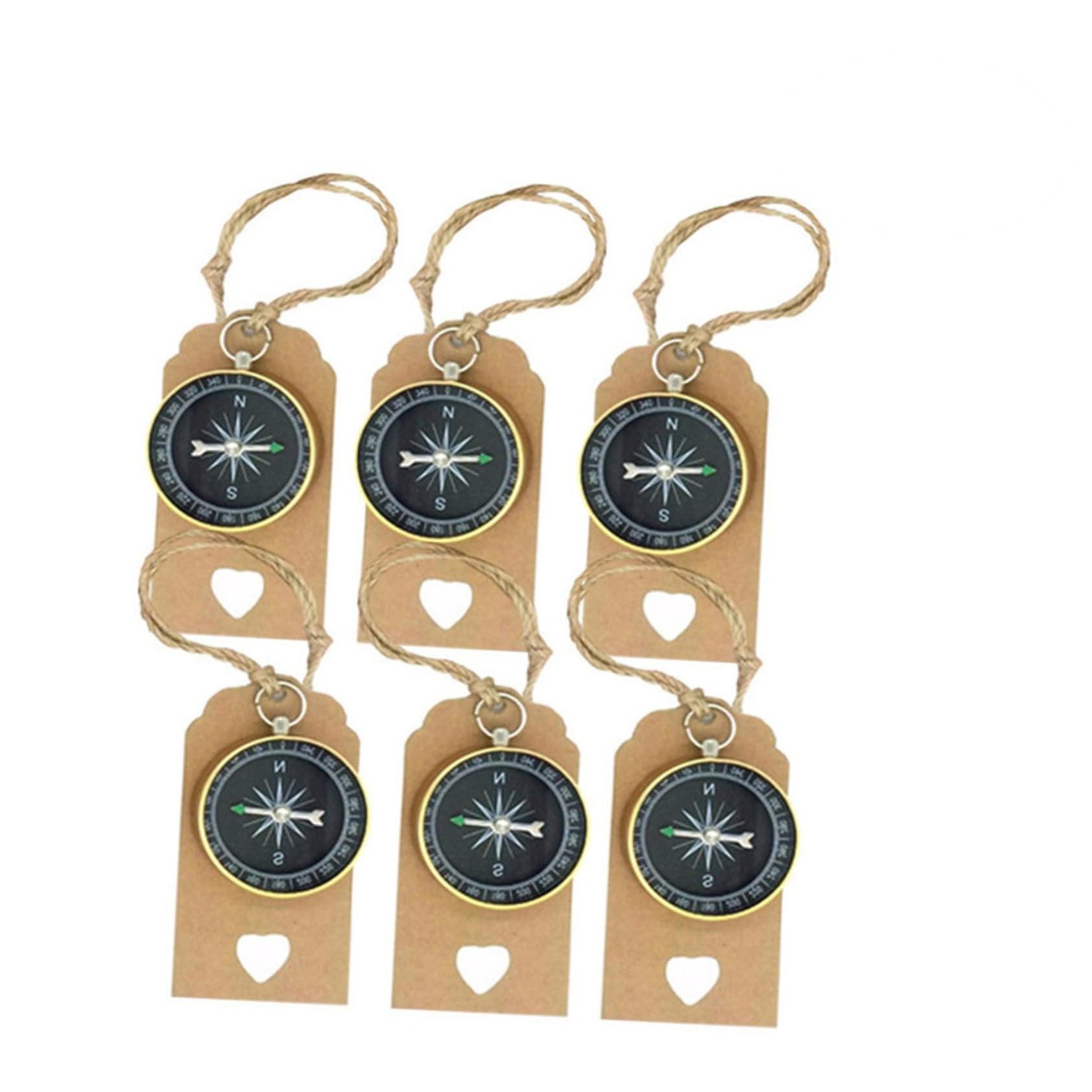 LABRIMP 30 Sets de Souvenirs Boussole en Métal et Papier Kraft Étiquettes Corde pour Cotillons Anniversaire Mariage ou Fête Prénuptiale
